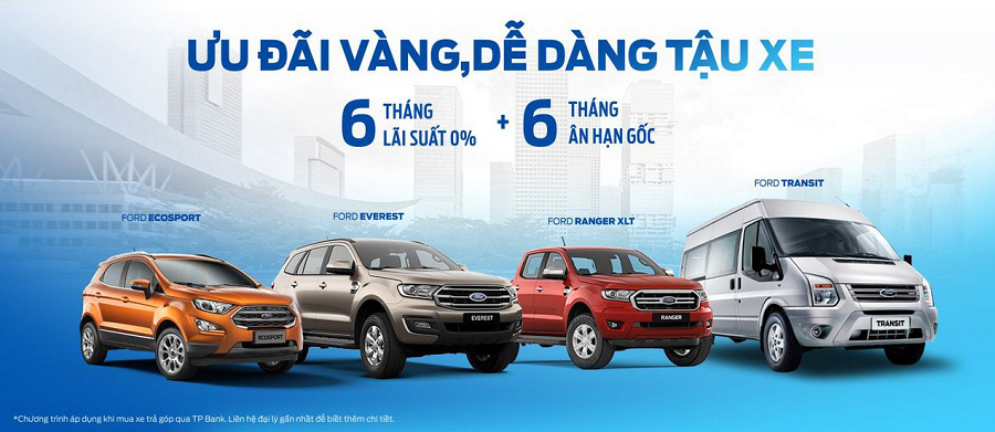 Ford Transit mua Trả Góp Hỗ Trợ Lãi Xuất